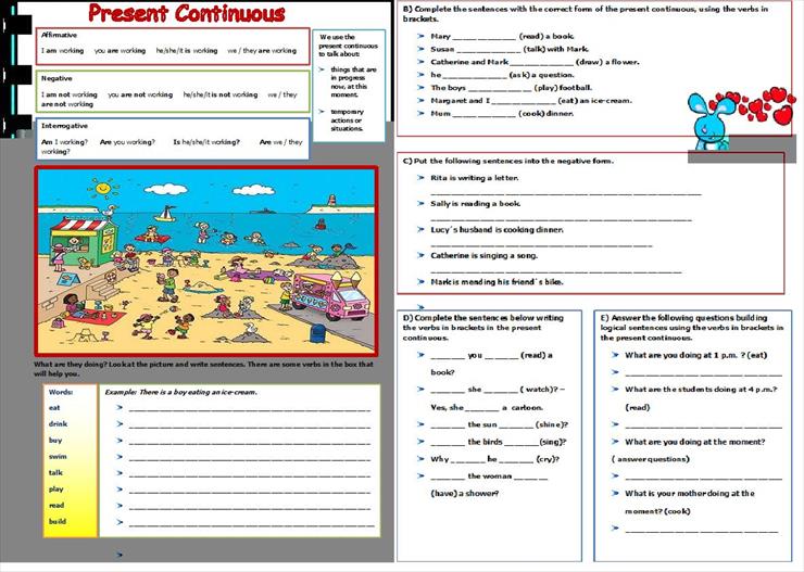 Picture Worksheets - Present continuous1.jpg