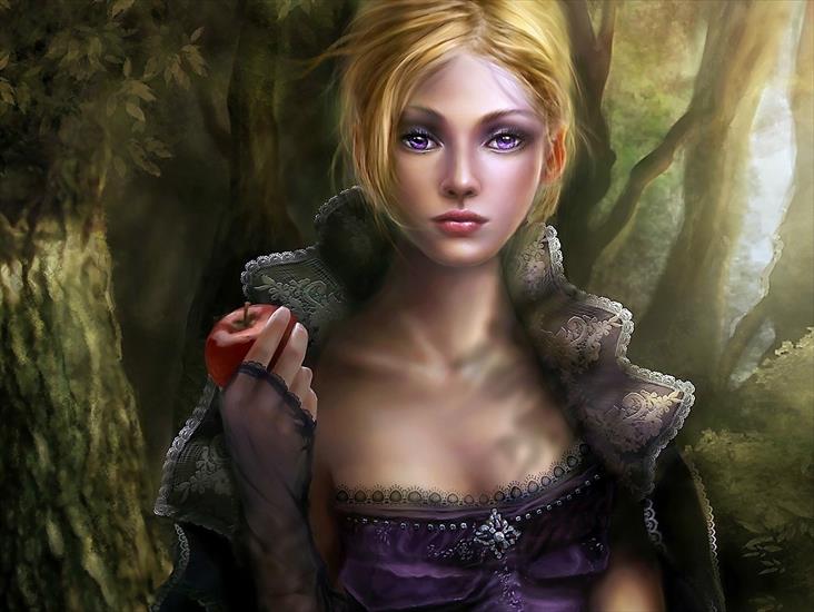 Kobiety fantasy - kobieta_jablko_las.jpg
