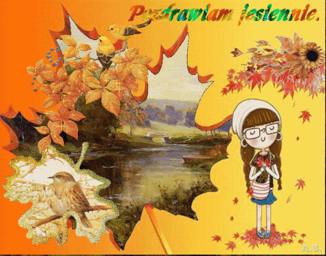 jesień - Pozdrawiam jesiennie.gif