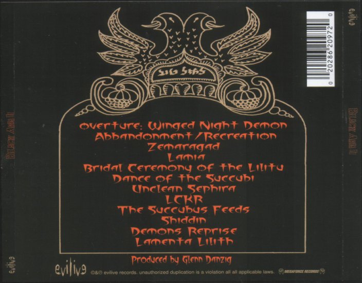 Glenn Danzig 2006 Black Aria II - black aria II - back.jpg