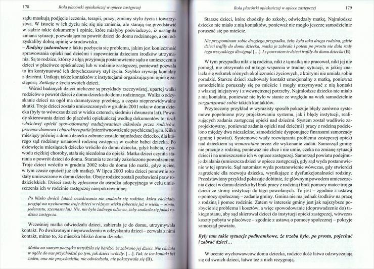 Hrynkiewicz - Odrzuceni. Analiza procesu umieszania dzieci w placówkach opieki - 178-179.jpg