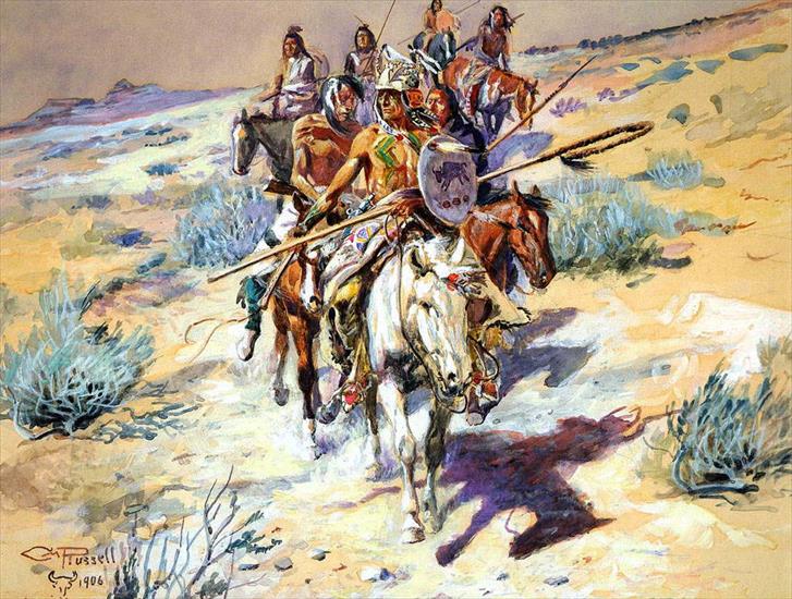 Indianie Równin Dakota Sioux i inni - Charles Marion Russell - Return_of_the_Warriors.jpg