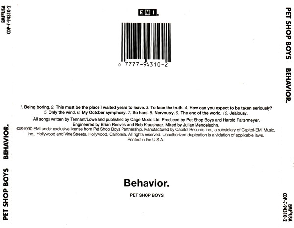 1990 - Behavior - Picture Back.jpeg