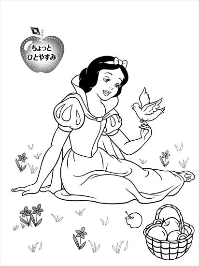 Księżniczki Disneya - Księżniczki Disneya Śnieżka - kolorowanka 7.GIF