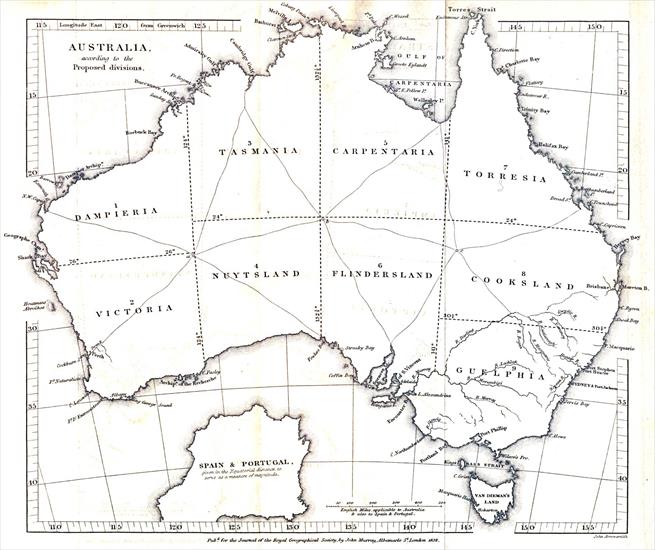 Stare mapy z różnych cześci świata - XIX i XX wiek - australia 1838.jpg